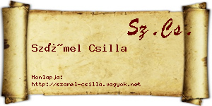 Számel Csilla névjegykártya