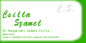 csilla szamel business card