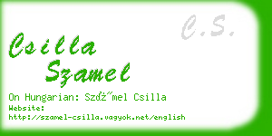 csilla szamel business card